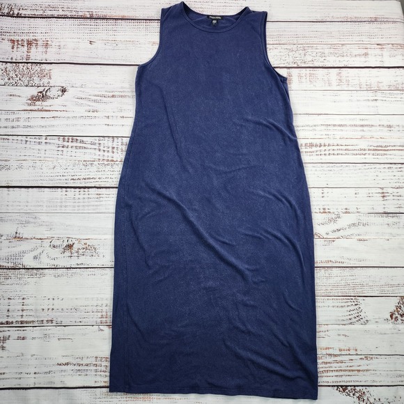 Eileen Fisher Dresses & Skirts - Eileen Fisher Tencel Lyocell‎ Maxi Tank Dress Womens S Small Blue Jersey Knit